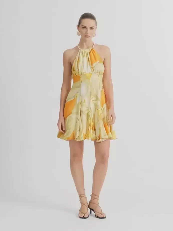 Flash Sale Amber Leaves Mini Dress Woman Dresses