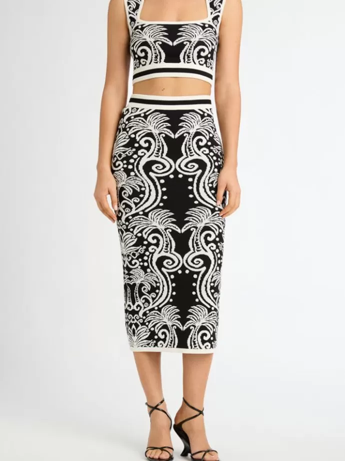 Cheap Dolce Palms Skirt Woman Workwear