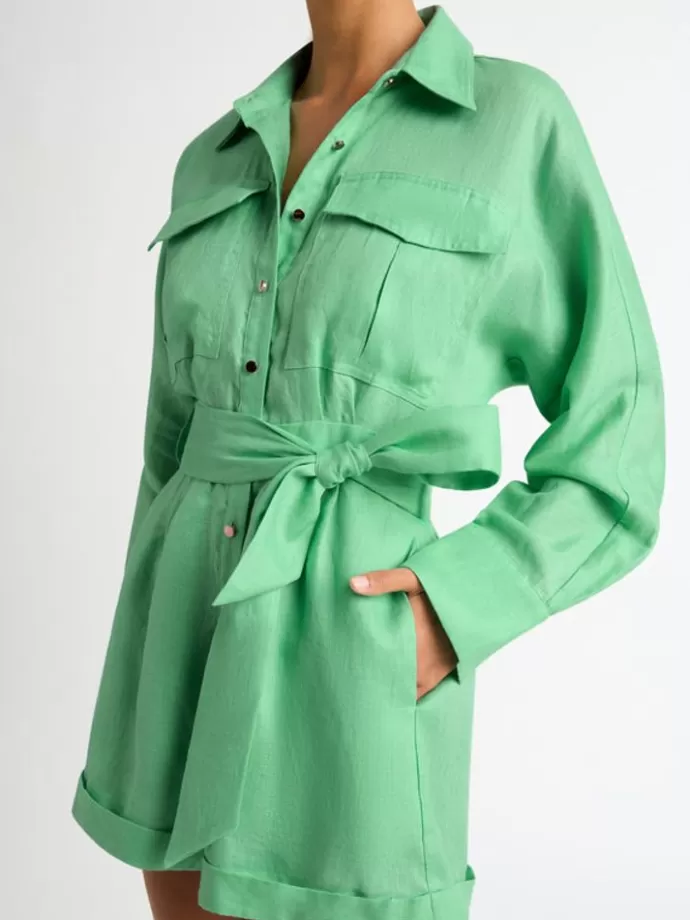 Best Sale Palma Linen Playsuit Woman Jumpsuits & Playsuits