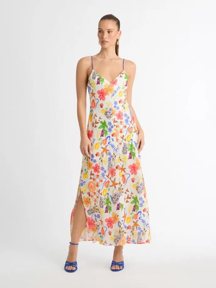 Outlet Summer Amour Linen Dress Woman Dresses